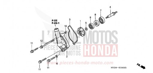 WATER PUMP CRF450R5 de 2005